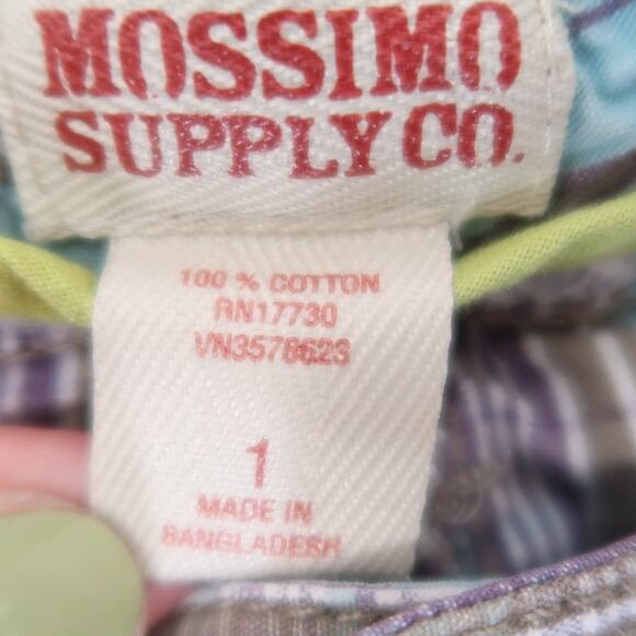 Vintage Y2K Mossimo Light Blue and Brown Plaid Low Rise Shorts 1 - Picture 4 of 4